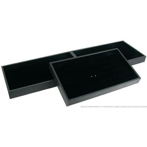 3 45 pair black earring display inserts &amp; jewelry tray for sale