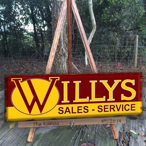 Antique style-vintage look Jeep Willys. Diner,Gas Sign, Garage ,Mam Cave, Bar