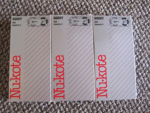 Lot 3 new nu-kote b86hy ibm selectric ii ribbon for sale