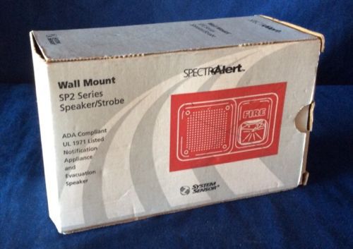 Spectralert  system sensor  wall mount sp2 speaker/strobe  sp2r241575 for sale