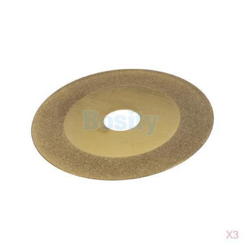 3x 100mm diamond cutting wheel disc saw blade cut off wheel gold tone for sale
