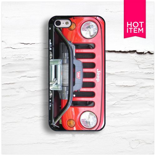 Classic Jeep Wrangler Red Bumper Apple iPhone &amp; Samsung Galaxy Case Cover
