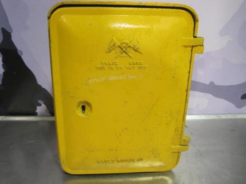 Vintage art deco traffic light control call signal box yellow eagle metal rare 3 for sale
