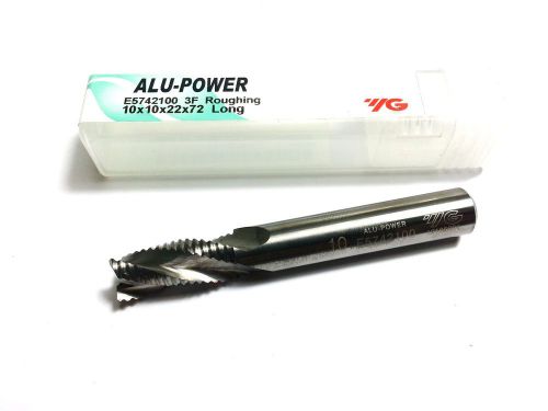 10mm yg alu-power carbide 3 flute fine roughing long end mill (o 832) for sale