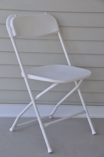 10 white stacking chairs easy storage thanksgiving party holiday folding chair for sale