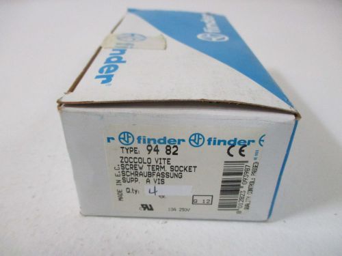 LOT OF 4 FINDER TYPE 94.82 SCREW TERM. SOCKET *NEW IN A BOX*