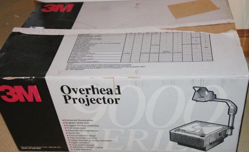 3M 9200 Overhead Projector Model 9000AJC in ORIGINAL BOX + manual // 4 bulbs