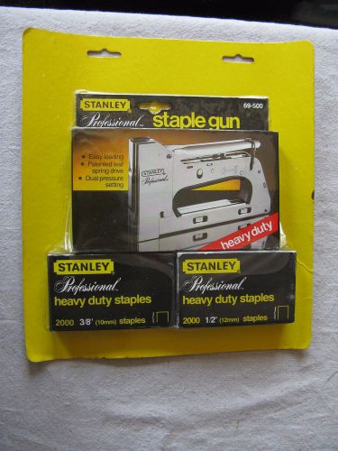 New VTG STANLEY HEAVY DUTY PROFESSIONAL STAPLE GUN 69-500 W 4000 Staples SWEDEN