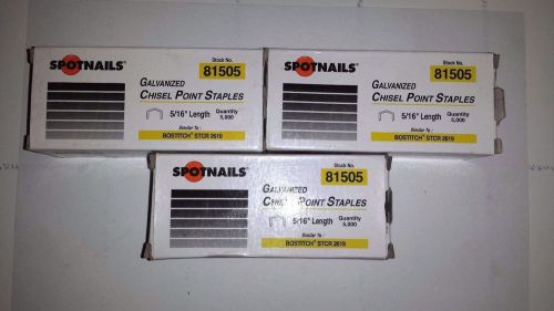 STCR2619 5/16&#034; Staples - 5,000 per Box - 3 Boxes- # 81505