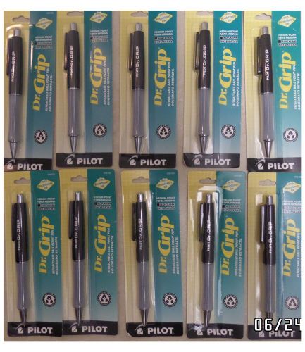 Pilot Dr. Grip Retractable Ballpoint Pack of Ten (Black)