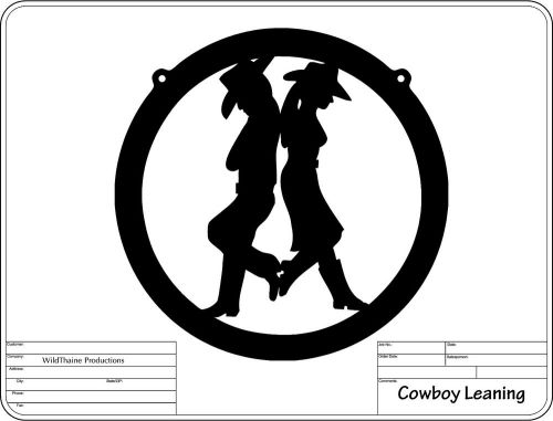 DXF File Cowboy Leaning CNC dxf  for Plasma Laser Vector Metal Wall Dxf Cnc cnc