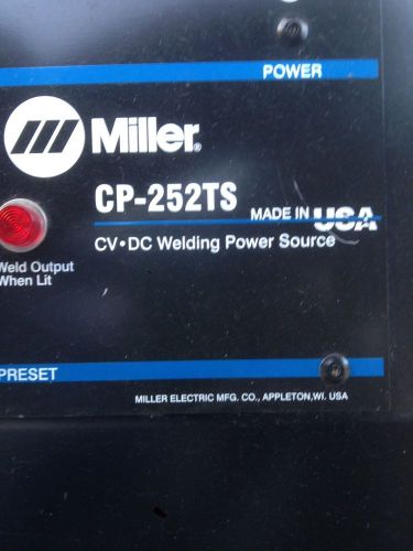Miller cp-252ts cv-dc welding power source and miller xr control reach wire feed for sale