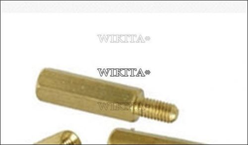 50pcs new brass hex stand-off pillars male to female 6mm + 12mm m3 good quality