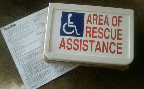 Emergi-Lite AREA OF RESCUE ASSISTANCE LIGHTING SIGN - Opened NEW