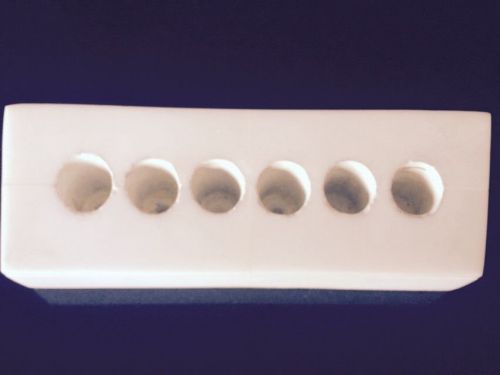 Test Tube Rack Or holder White Natural stone Finish  6 Holes