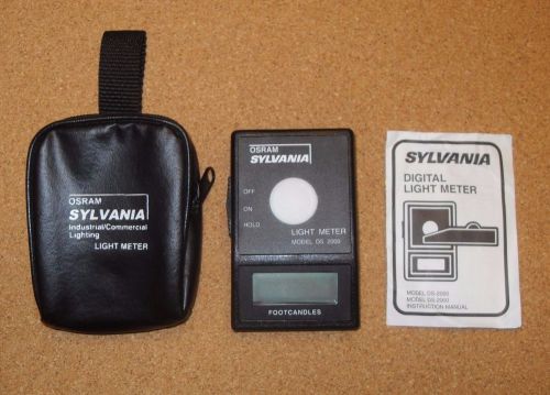 Sylvania Light Meter DS-2000 w/ Manual and Case
