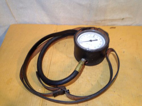 pressure gauge 12 lbs square inch leather holster U.S.A. made