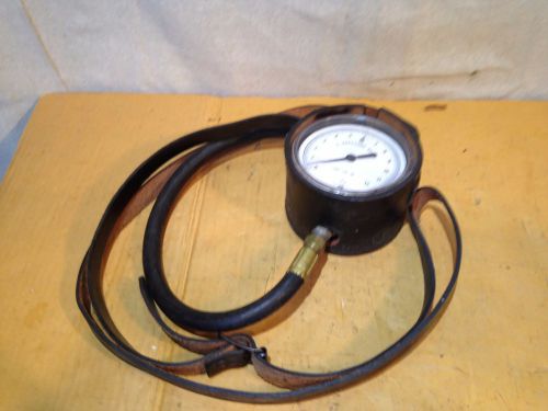 pressure gauge 12 lbs square inch leather holster U.S.A. made