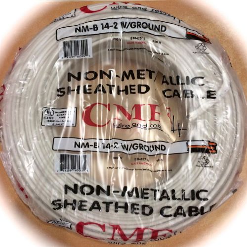 250 ft roll 14/2 with ground romex copper electrical wire 600volt 14/2 for sale