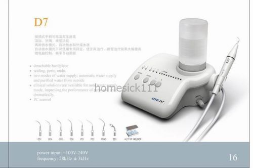 WOODPECKER Ultrasonic Piezoelectric Scaler DTE D7 Liquid FDA/CE 220V (homes)