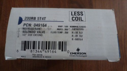 Emerson Refrigerant Solenoid Valve, 200RB 5T4T *New Old Stock*