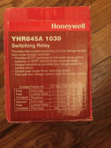 Honeywell yhr845a-1030 switching relay dpst for sale