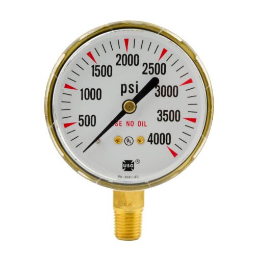 2-1/2&#034; x 4000 PSI Welding Regulator Repair Replacement Gauge For Oxygen