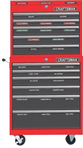 Magnetic Tool Box Labels fits all craftsman tool chest and tool storage cabinets