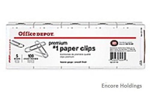 Office Depot 221720 Paper Clips - No. 1 Size - 20 Sheets - Silver