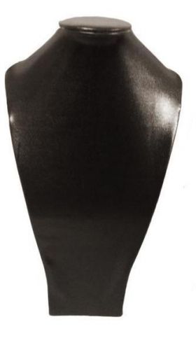 DS-036 BLACK LEATHERETTE Long Bust Necklace Jewelry Display