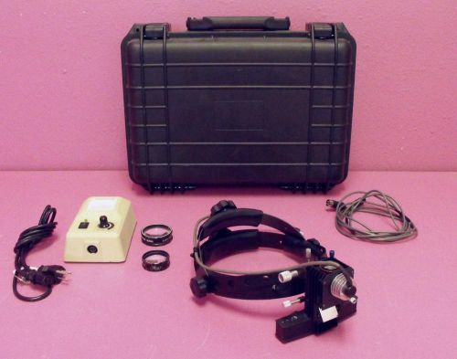Mentor O&amp;O Indirect Ophthalmoscope w/ Transformer Cables Dioptors &amp; Hard Case