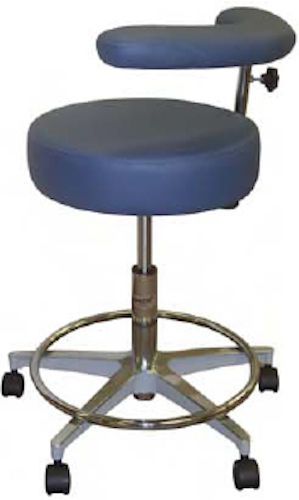 Galaxy 1065 Round Seat Dental Assistant&#039;s Hygienist Stool Chair w/ Foot Rest