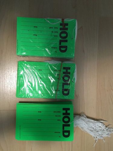 276 hold tags with string 3 1/2&#034; x 5 1/2&#034; green for sale