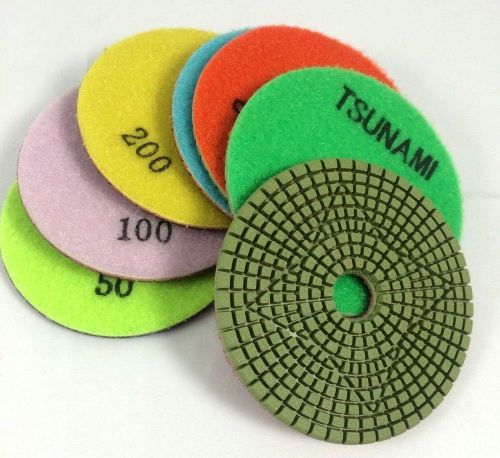 EA Tsunami Premium 4&#034; Wet Polishing Pad Set