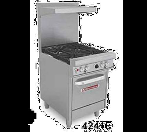 Southbend 4241e restaurant range gas 24&#034; (4) burners (1) space saver oven for sale