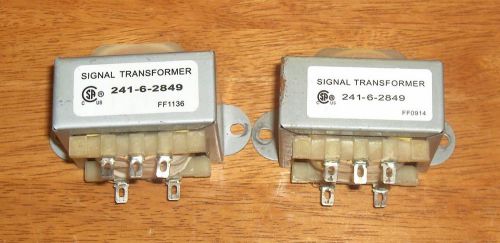 2 SIGNAL TRANSFORMERS 241-6-2849  FF1136 BOTH USED IN WORKING COND