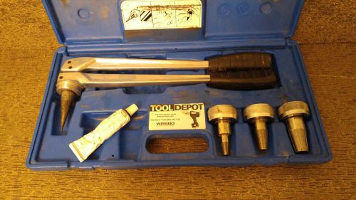 WIRSBO UPONOR PEX PROPEX HAND PIPE EXPANDER POWER TOOL KIT WITH 3 HEADS