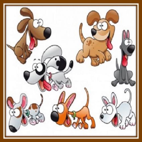 30 Custom Cartoon Dog Art Personalized Address Labels