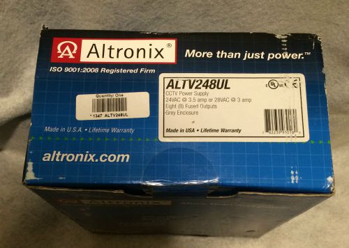 Altronix CCTV Power Supply ALTV248UL- 8 fused outputs-24VAC With Grey Enclosure