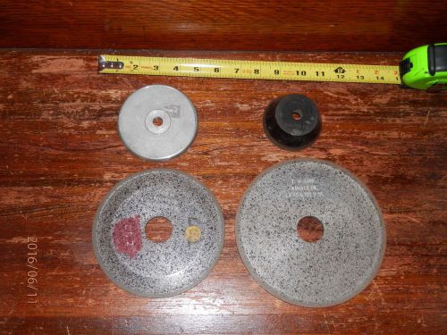Lot of 4 hayfred grinding/diamond wheels - used for sale