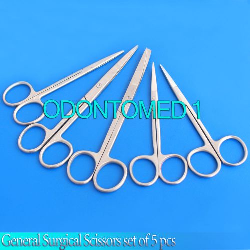 General Surgical Scissors set of 5 pcs