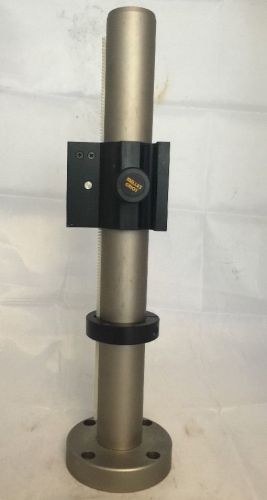 Melles griot 14&#034; optical support pole rod w/ fixture plate, base mount &amp; stopper for sale