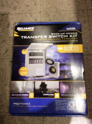 New! Reliance 306LRK Back-Up Power Transfer Switch Kit Pre-Wired 6 Circuit Kit