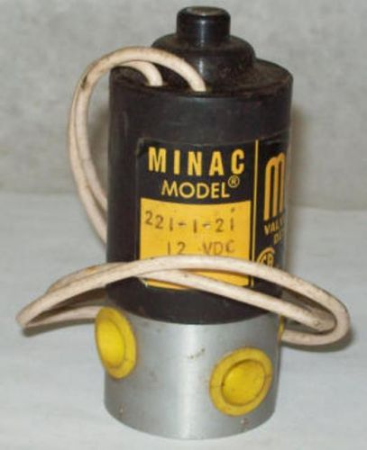 Mac minac 1/4&#034; 3 way nc solenoid valve 221-1-21 clark 1510445 for sale