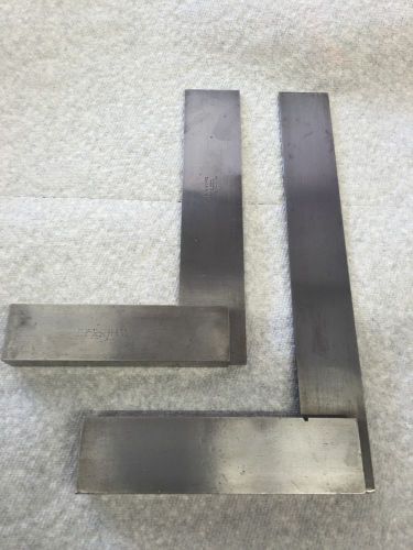 Machinist precision square set 4-1/2&#034; Lufkin &amp; 6&#034;