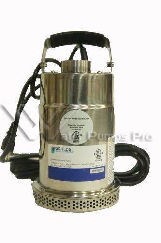 Sts21m goulds 1/4hp 115v submersible waste water sump pump no switch for sale