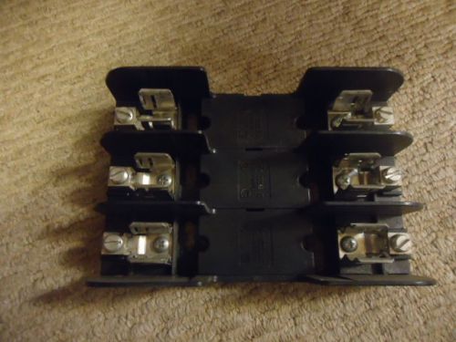 Gould shawmut fuse block 3 pole class 30a 600v #60308 used for sale