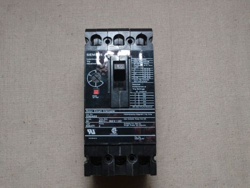Siemens ed63a050bp motor circuit interrupter type: ed6-eti 3-poles 600vac - new for sale