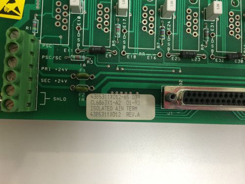 Fisher Isolated Analog Input Term Panel Model # CL6863X1-A2 Part# 43B5311X012