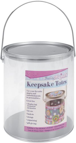 &#034;Keepsake Totes Clear Paint Can-6.625&#034;&#034;X7&#034;&#034;, Set Of 2&#034;